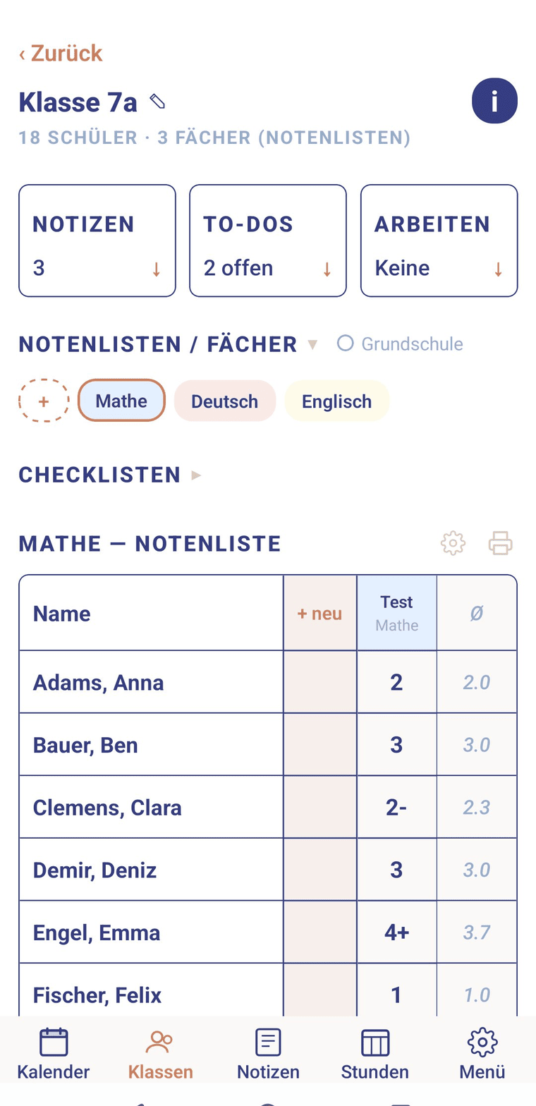 Eigene Checklisten und Beobachtungsbögen